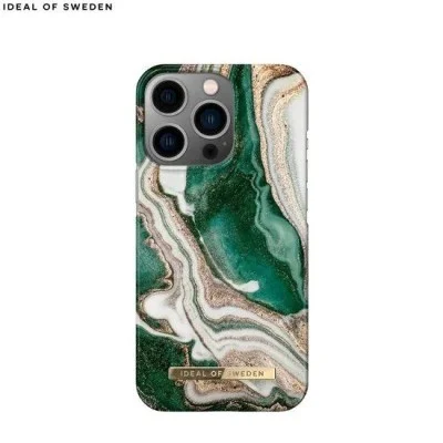 Ideal of Sweden Case for iPhone 14 Pro Fashion - Golden Jade Marble